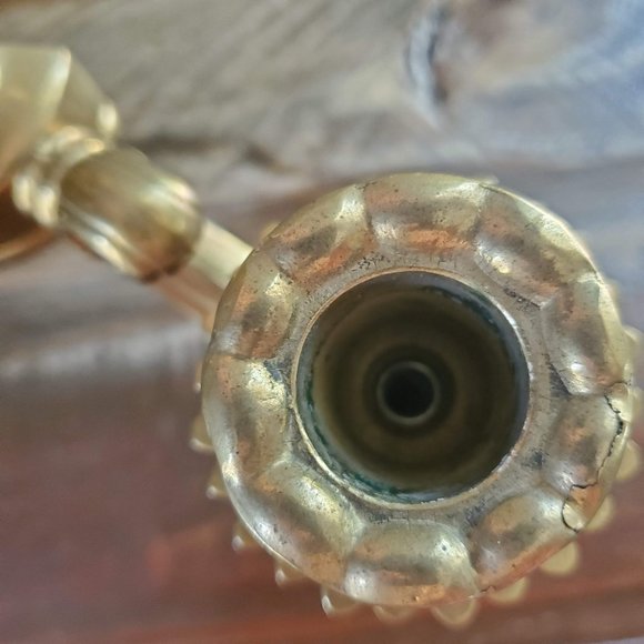 Vintage Mod Dep Brass Wall Sconce Candle Holder - Picture 7 of 15
